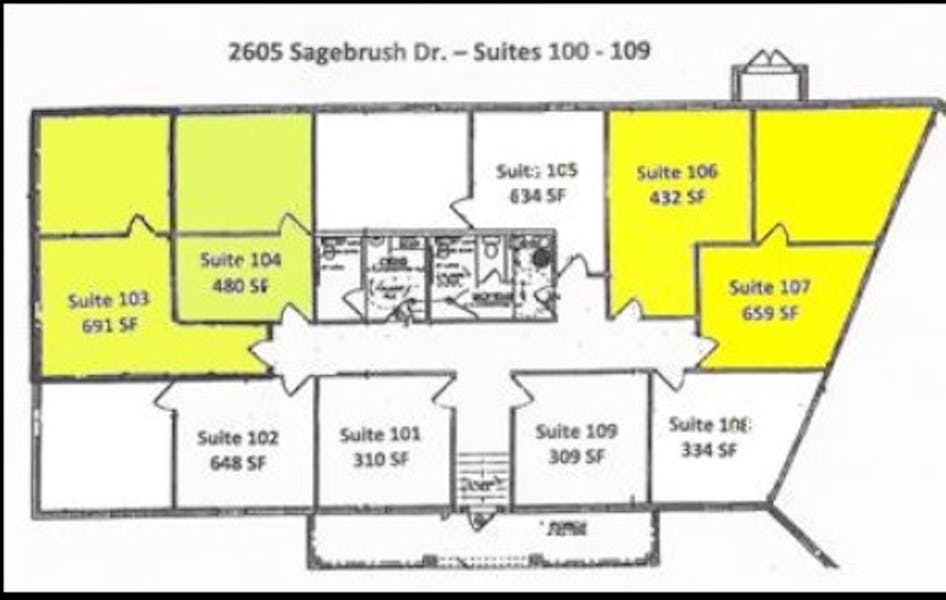 Suite 103 / 690 SF/ $1,400