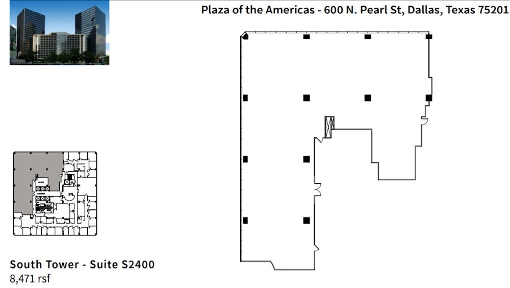 Suite S2400 divisible / 8,471 SF/ $18,354 + Electricity