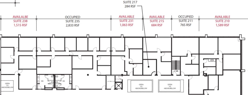 Suite 215 / 4,815 SF/ $6,019 + Electricity